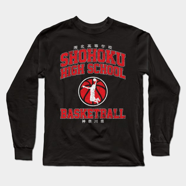 Shohoku High School Basketball Long Sleeve T-Shirt by huckblade